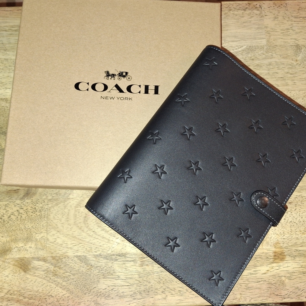 Coach leather notebook/journal